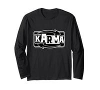 Karma What Goes Around Comes Around, étiquette de recyclage amusante Manche Longue