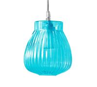 KARMAN lampe à suspension CERAUNAVOLTA forme "A" (Blu Tiffany - Verre)