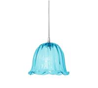 KARMAN lampe à suspension CERAUNAVOLTA forme "H" (Blu Tiffany - Verre)
