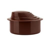 KARMAT Réducteur universel de gouttière, système de drainage, tuyau de descente, connecteur d'eau de pluie, en polypropylène, marron