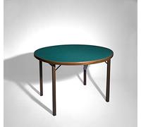 Karn, Moon Table de Jeu Pliante, Plateau Rond diamètre 100, hêtre Massif Peint, Pieds rabattables, fabriquée à la Main en Italie