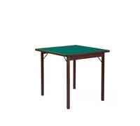 Karn, Table de Jeu Pliante Classique 80 x 80 cm, hêtre Massif Noyer Peint, Hand Made in Italy by Del Fabbro
