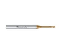 Karnasch 3062570150060 Micro fraise en métal dur avec radio 3D, < 15 × D, 1,5 mm de diamètre de coupe, 6 mm de longueur, 4 mm de diamètre de la tige, 50 mm de longueur, 1,20 mm de longueur de coupe