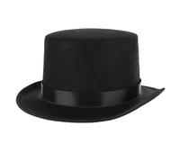 KarneLux Chapeau cylindrique pour enfant, noir, pour costume de magicien et ramoneur, chapeau de fête élégant pour carnaval, Halloween