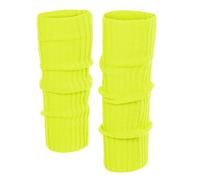 KarneLux Jambières sexy - Bas fluo pour costumes des années 80 et 90 pour soirées à thème, carnaval, carnaval ou danse - Taille unique pour femme, jaune fluo, taille unique