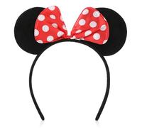 KarneLux Serre-tête oreilles de souris - Déguisement de souris avec nœud pour femme - Idéal pour le carnaval ou les fêtes à thème