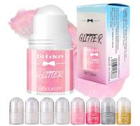 Karneval Roll-on Pailleté pour Enfant | Roll-on Gel à paillettes pour le Corps Brillant Holographique | Maquillage de Fête | Paillettes Visage Rave Festival Étincelantes (Rose clair #05)