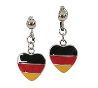 KarnevalsTeufel Boucles d'oreilles à clip pour fan de la Coupe du monde / Coupe du Monde de l'Europe