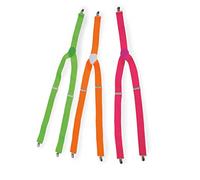 KarnevalsTeufel Bretelles fluo, carnaval, accessoires, fête, festival (rose), Taille unique