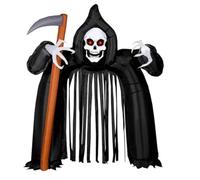 KarnevalsTeufel But d'horreur gonflable XXL avec LED | 270 x 240 x 95 cm | Décoration d'Halloween avec faux et éclairage | Convient pour l'intérieur et l'extérieur