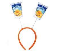 KarnevalsTeufel Capri-Sun Wabbles - Headbopper amusant avec motif Capri-Sun orange pour adultes