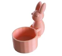 KarnevalsTeufel.de Coupelle lapin imprimé 3D en PLA - 2ème choix - Sélection colorée avec de petits défauts esthétiques - Coquetier cadeau, décoration ou rangement (Peach Fuzz)