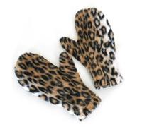 KarnevalsTeufel.de Leo Gants Moufles Moufles Léopard Accessoire de Costume Noir/Blanc/Marron