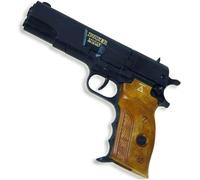 KarnevalsTeufel Pistolet de police Agent Ranger Commandement spécial FBI SWAT Pistolet jouet 8 coups (Power Man)