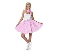 Karnival Costumes 81099 50s avec jupe et cravate, rose Medium rose