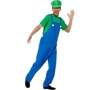 Karnival Costumes- Boy Plumber Green Déguisement, Men, 82013, Vert, Extra Large