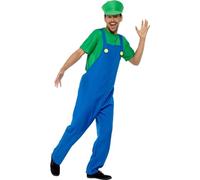Karnival Costumes Costume de Luigi Costume de plombier vert - L