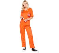 Karnival Costumes Costume de prisonnier pour femme, Costume de prisonnier Orange, Costume de bagnard pour femme - Orange - Taille XL