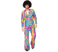 Karnival Costumes Costume hippie pour Homme tie dye 70s 60s - Taille XL