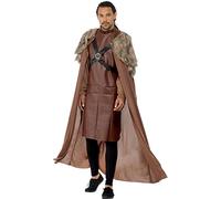 Karnival Costumes Costume médiéval de Chevalier Guerrier Game of Throne pour Homme, Large 42 -44" Chest, Marron