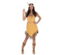 Karnival Costumes Déguisement indienne asymétrique femme - Jaune - XL