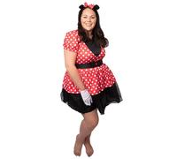 Karnival Costumes Déguisement Miss Mouse grande taille femme - Rouge - XXL