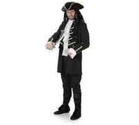 Karnival Costumes Déguisement pirate noir et doré homme - Noir - XL