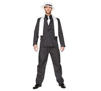 Karnival Costumes Gangster Boss Homme's Déguisement 20s Mafia Pinstripe Costume Adults 20s Costume