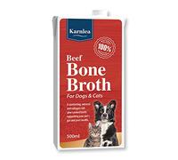 KARNLEA Bouillon d'os de bœuf pour chiens et chats - 500 ml | Bouillon d'os liquide 100 % réel et naturel pour animaux de compagnie | Nutritif riche en collagène et en protéines pour des