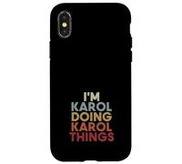 Karol Name Karol Personalized Name First Given Coque pour iPhone X/XS