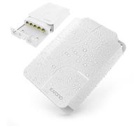 Karono Rallonge Gigabit PoE étanche d'extérieur 5 ports, 1 entrée PoE et 4 sorties PoE 90 W Ethernet Passthrough Switch, compatible IEEE 802.3af/at/bt, Plug and Play, montage mural