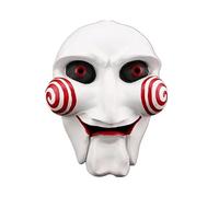 KAROON Masque de cosplay Saw The Jigsaw Killer John Kramer Accessoires peints Masque d'horreur portable pour Halloween Cosplay