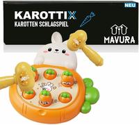 KAROTTIX Jeu de percussion lapin carotte avec marteau Habileté Jouets éducatifs sans piles pour enfants