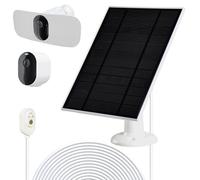 KAROTTO Chargeur de panneau solaire pour caméras Arlo, compatible avec Arlo Pro 4, Pro 3, Floodlight, Pro 5S 2K, Go 2, Ultra 2, Arlo Ultra Système de caméra de sécurité