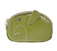 Karoukee Petit Portefeuille Femme, Mignon Porte-Monnaie Eléphant pour Femme, Portefeuille en Cuir Véritable avec 2 Compartiments Séparés & Porte-Clés Interne, Quincaillerie en Métal Doré