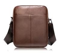 Karoukee Petit Sac à Bandoulière Homme en Cuir Grainé de Qualité Supérieure, Sacs Business Minimaliste, Petit Sacoche pour Téléphone Portable, Sac de Messager Décontracté