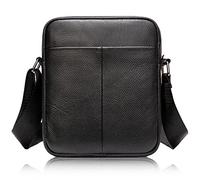 Karoukee Petit Sac à Bandoulière Homme en Cuir Grainé de Qualité Supérieure, Sacs Business Minimaliste, Petit Sacoche pour Téléphone Portable, Sac de Messager Décontracté