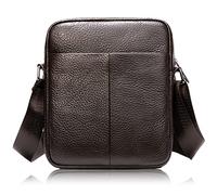 Karoukee Petit Sac à Bandoulière Homme en Cuir Grainé de Qualité Supérieure, Sacs Business Minimaliste, Petit Sacoche pour Téléphone Portable, Sac de Messager Décontracté