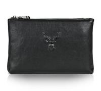 Karoukee Pochette en Cuir Végétal Tanné pour Homme, Sac à Main d'Affaires Polyvalent, Sac à Poignet de Luxe, Grand Porte-Monnaie pour Tablette 9,7 Pouces