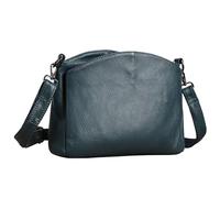 Karoukee Sac à Épaule en Cuir Grainé pour Femme - Sac Bandoulière Moyen Spacieux, Sac à Main Uni avec 2 Bandoulière Amovibles (Court & Réglable) et 4 Poches Séparées - Bleu Foncé