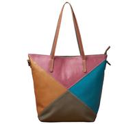 Karoukee Sac à Épaule pour Femme - Grand Sac Cabas en Cuir Véritable Artisanal avec Bandoulière Réglable, Sac à Main avec Design Color Block Audacieux - Couleur Aléatoire