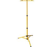 karpal Trépied télescopique pour projecteur de chantier LED halogène Projecteur Jaune Trépied en acier, hauteur réglable en continu de 64 à 158cm Peut mettre 2 lumières