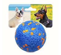 Karpic Popaws Balle indestructible pour chien - Jouet à mâcher interactif pour les mâcheurs agressifs - Jouet d'eau durable - Balle rebondissante pour jouer et rapporter sans fin (1 balle bleu-orange)