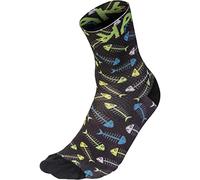 KARPOS 2561000-004 GREEN FIRE SOCK Socks Homme BLACK/GREEN F/YELLOW F/WHITE Taille M/L
