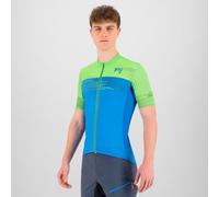 Karpos Green Fire Short Sleeve Jersey Vert,Bleu S Homme Indigo Bunting / Green Fluo