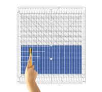 Karpoulra Règle de matelassage - Grande taille - 30,5 x 30,5 cm - Règle stripologique fendue pour matelassage et couture - Matériau acrylique - Construction en plastique moulé