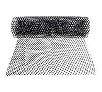 Karriter Grilles de grille de voiture en alliage d'aluminium peint en noir, 100 x 33 cm, grilles en forme de losange de 4 x 8 mm