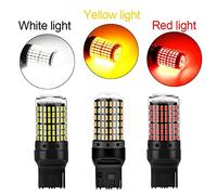 Karriter Lot de 2 ampoules LED 3014 144Smd Canbus T20 7440 W21W pour clignotants, feux de stationnement, feux de recul, rouge