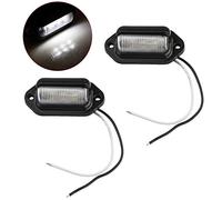Karriter Lot de 2 éclairages de plaque d'immatriculation à 6 LED pour bateau, remorque, camping-car, camion
