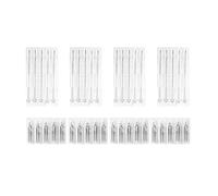 Karriter Lot de 20 aiguilles de tatouage en acier inoxydable avec 20 embouts jetables pour tatouage - Buse stérile semi-permanente - Gris